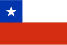 Flagge von Chile mit rotem unteren Streifen, weißem oberen Streifen und blauem Feld mit weißem Stern links oben