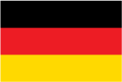 Flagge von Deutschland mit horizontalen Streifen in Schwarz, Rot und Gold
