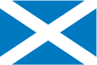Flagge von Schottland mit weißem Andreaskreuz auf blauem Hintergrund
